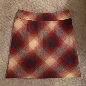 Brown plaid skirt